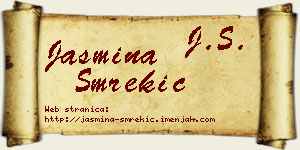 Jasmina Smrekić vizit kartica